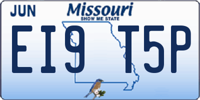 MO license plate EI9T5P