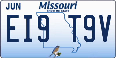 MO license plate EI9T9V