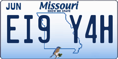 MO license plate EI9Y4H