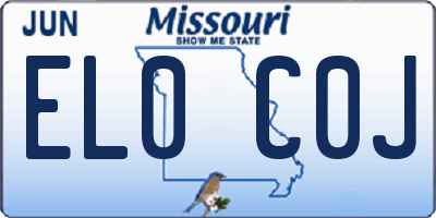 MO license plate EL0C0J