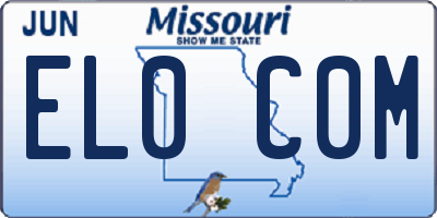MO license plate EL0C0M