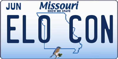 MO license plate EL0C0N
