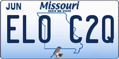 MO license plate EL0C2Q