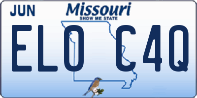 MO license plate EL0C4Q