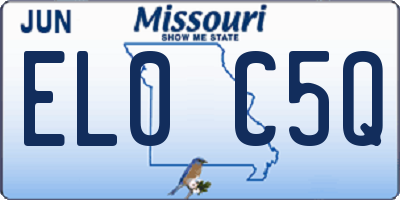 MO license plate EL0C5Q