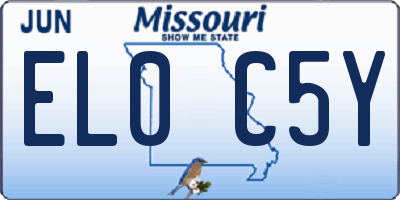 MO license plate EL0C5Y