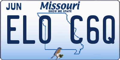 MO license plate EL0C6Q