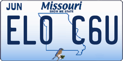 MO license plate EL0C6U