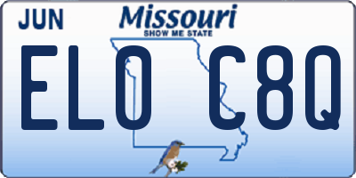 MO license plate EL0C8Q