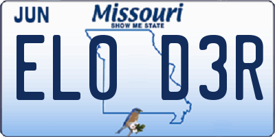MO license plate EL0D3R