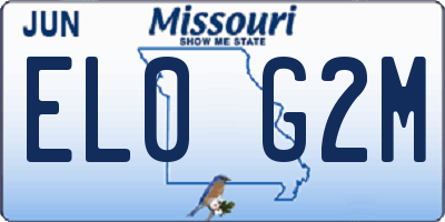 MO license plate EL0G2M