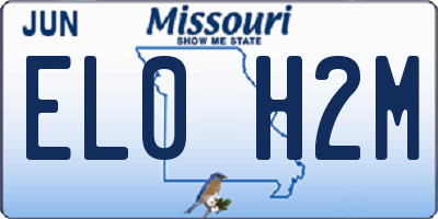 MO license plate EL0H2M
