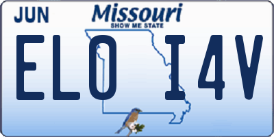 MO license plate EL0I4V