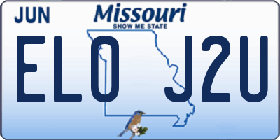 MO license plate EL0J2U