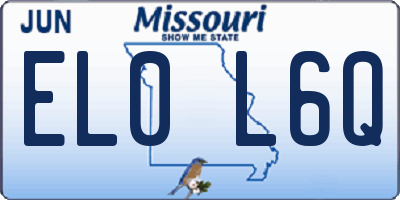 MO license plate EL0L6Q