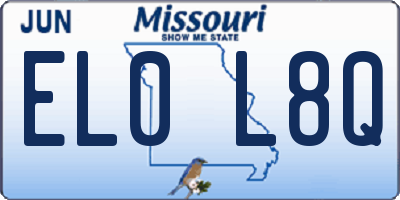 MO license plate EL0L8Q