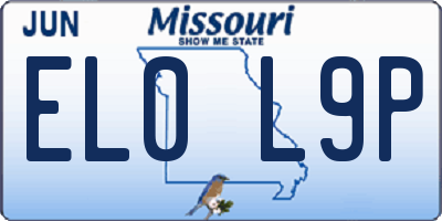 MO license plate EL0L9P