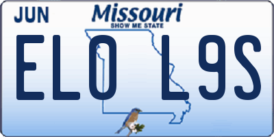 MO license plate EL0L9S