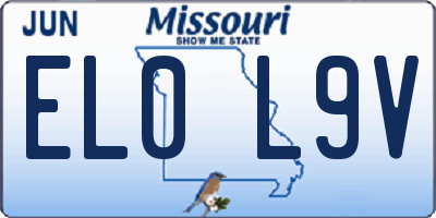 MO license plate EL0L9V