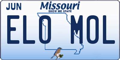 MO license plate EL0M0L