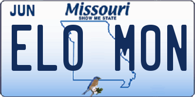 MO license plate EL0M0N