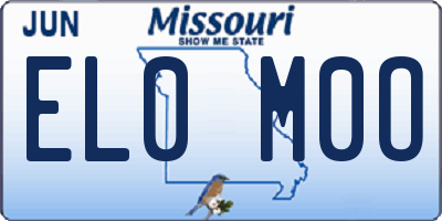 MO license plate EL0M0O