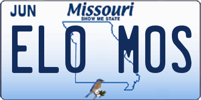 MO license plate EL0M0S