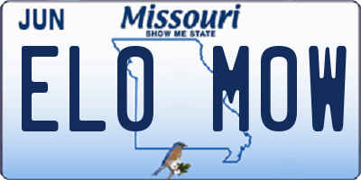 MO license plate EL0M0W