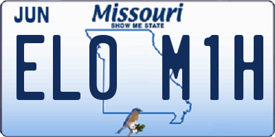 MO license plate EL0M1H
