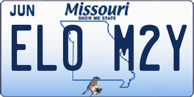 MO license plate EL0M2Y