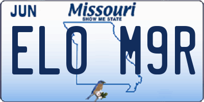 MO license plate EL0M9R