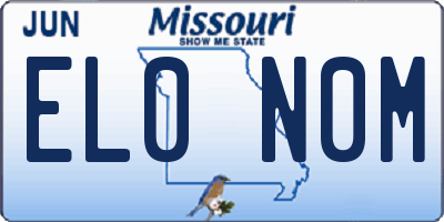 MO license plate EL0N0M