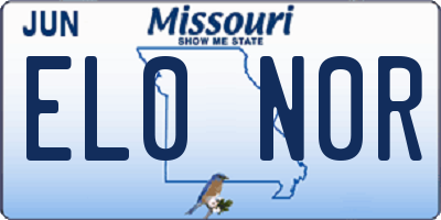 MO license plate EL0N0R