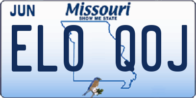 MO license plate EL0Q0J