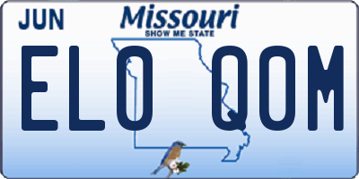 MO license plate EL0Q0M