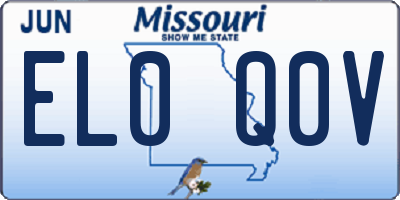 MO license plate EL0Q0V