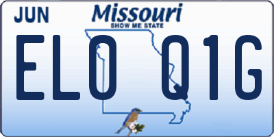 MO license plate EL0Q1G