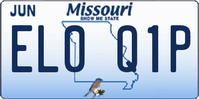 MO license plate EL0Q1P