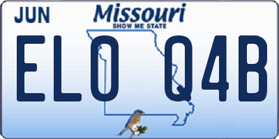 MO license plate EL0Q4B