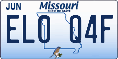MO license plate EL0Q4F