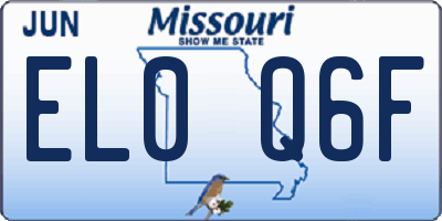 MO license plate EL0Q6F