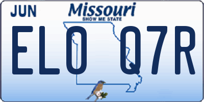 MO license plate EL0Q7R