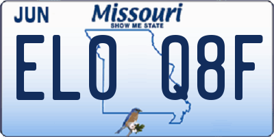 MO license plate EL0Q8F