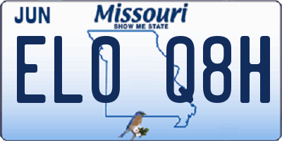 MO license plate EL0Q8H