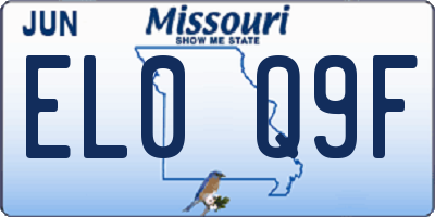 MO license plate EL0Q9F
