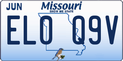 MO license plate EL0Q9V