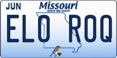 MO license plate EL0R0Q