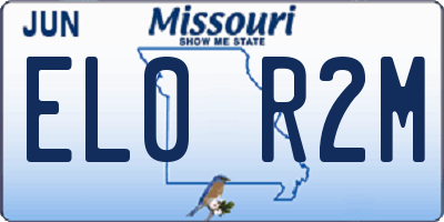 MO license plate EL0R2M