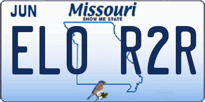 MO license plate EL0R2R