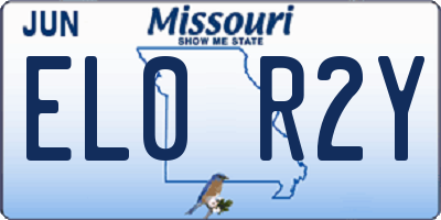 MO license plate EL0R2Y